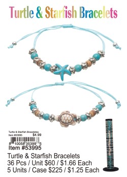 Turtle and Starfish Bracelets
